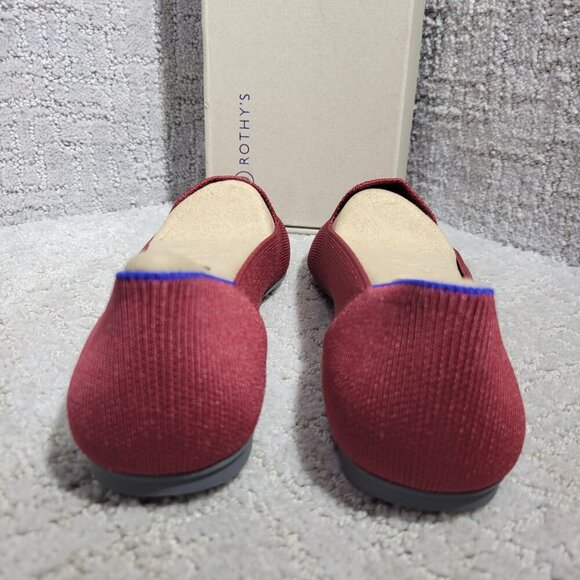 Rothy's The Loafer Women's Size 6 US Red Cinnamon Round Toe Slip On Flat Shoes - Picture 4 of 13